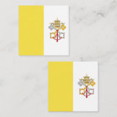Vaticaanstad Heilige Stoel Vlag Emblem Vierkante Visitekaartje (Voorkant / Achterkant)
