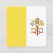 Vaticaanstad Heilige Stoel Vlag Emblem Vierkante Visitekaartje (Achterkant)