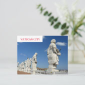 Vaticaanstad heiligen standbeelden uitzicht ansich briefkaart (Staand voorkant)