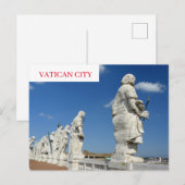 Vaticaanstad heiligen standbeelden uitzicht ansich briefkaart (Voorkant / Achterkant)