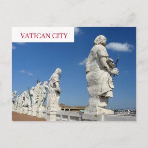 Vaticaanstad heiligen standbeelden uitzicht ansich briefkaart