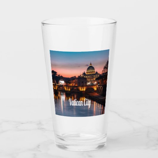 Vaticaanstad in de nacht rooms-katholieke kerk glas (Voorkant)