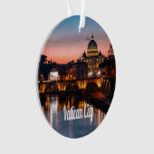 Vaticaanstad in de nacht rooms-katholieke kerk ornament (voorkant)