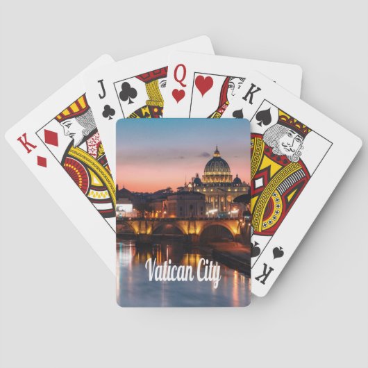 Vaticaanstad in de nacht rooms-katholieke kerk pokerkaarten (Achterkant)