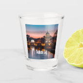Vaticaanstad in de nacht rooms-katholieke kerk shot glas (Voorkant)