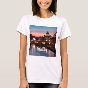 Vaticaanstad in de nacht rooms-katholieke kerk t-shirt