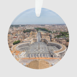 Vaticaanstad, Italië: bovenaanzicht van het Sint-P Ornament