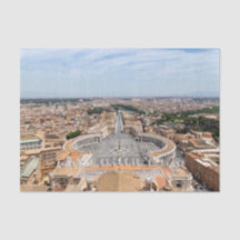Vaticaanstad, Italië: bovenaanzicht van het Sint-P