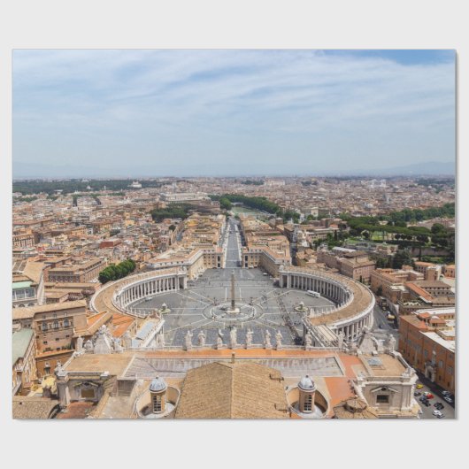 Vaticaanstad, Italië: Luchtbeeld van het Sint-Piet Cadeaupapier (Vlak)
