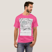 Vaticaanstad kaart Scandinavische stijl T-shirt (Voorkant volledig)