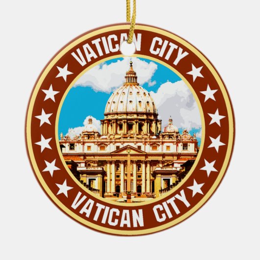 Vaticaanstad Keramisch Ornament (Voorkant)