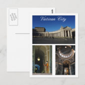 Vaticaanstad met meerdere uitzichten briefkaart (Voorkant / Achterkant)