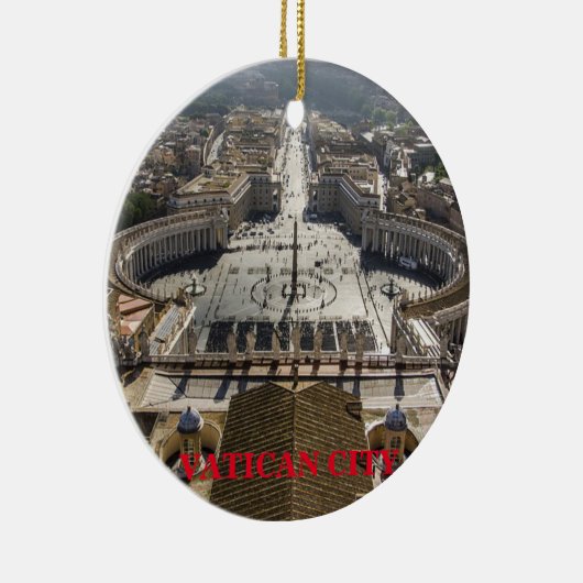 Vaticaanstad Panorama kerst-ornament Keramisch Ornament (Rechts)