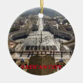 Vaticaanstad Panorama kerst-ornament Keramisch Ornament (Voorkant)