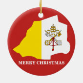 Vaticaanstad Panorama kerst-ornament Keramisch Ornament (Achterkant)