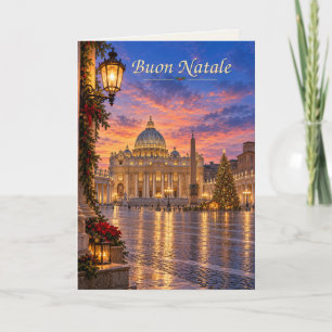 Vaticaanstad Prettig Kerstfeest Feestdagen Kaart