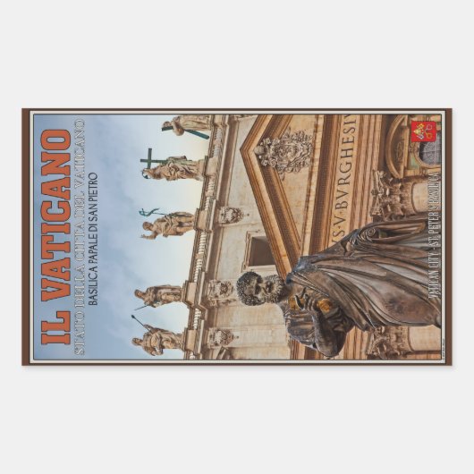 Vaticaanstad Rechthoekige Sticker (Voorkant)
