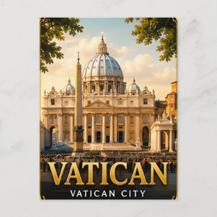 📍 Vaticaanstad Reis Souvenir Voor Rome Reizigers Briefkaart