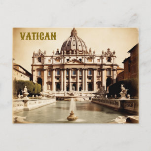 Vaticaanstad Reizen Art Vintage Briefkaart