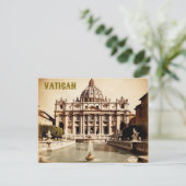 Vaticaanstad Reizen Art Vintage Briefkaart (Staand voorkant)