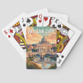 Vaticaanstad Reizen Kunst Vintage Pokerkaarten (Achterkant)
