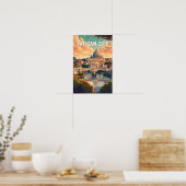 Vaticaanstad Reizen Kunst Vintage Poster (Keuken)
