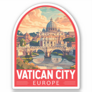 Vaticaanstad Reizen Kunst Vintage Sticker
