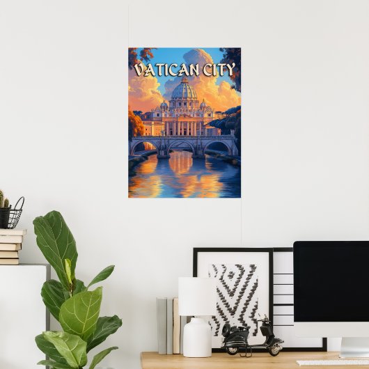  Vaticaanstad Reizen Poster (Thuiskantoor)