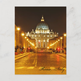 Vaticaanstad Rome, Italië 's nachts Briefkaart