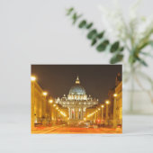 Vaticaanstad Rome, Italië 's nachts Briefkaart (Staand voorkant)