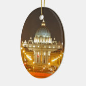 Vaticaanstad Rome, Italië 's nachts Keramisch Ornament (Links)