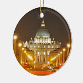 Vaticaanstad Rome, Italië 's nachts Keramisch Ornament (Links)