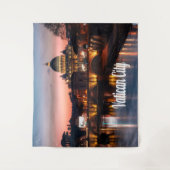 Vaticaanstad 's Nachts Rooms-Katholieke Kerk Wandkleed (Voorkant)