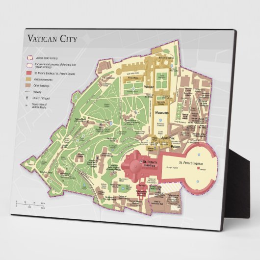 Vaticaanstad - Schema van opmaak Fotoplaat (Zijkant)