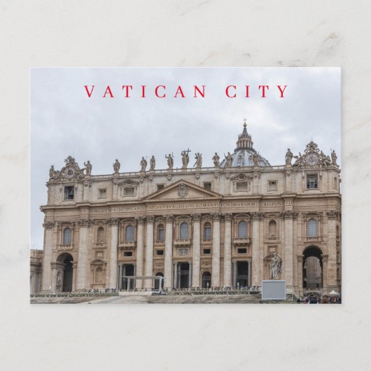 Vaticaanstad Sint-Pieter Basiliek vooraanzicht ans Briefkaart (Voorkant)