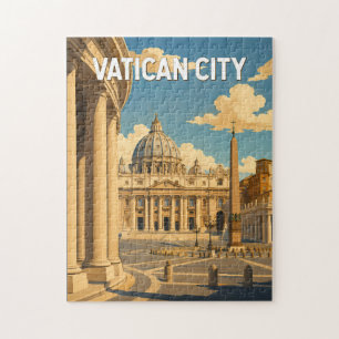 Vaticaanstad Sint-Pietersplein Illustratie Reizen Legpuzzel