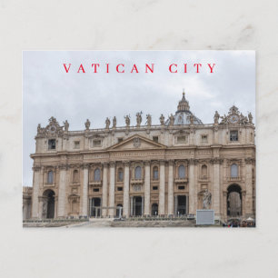 Vaticaanstad St.Peter Basilica front uitzicht brie Briefkaart