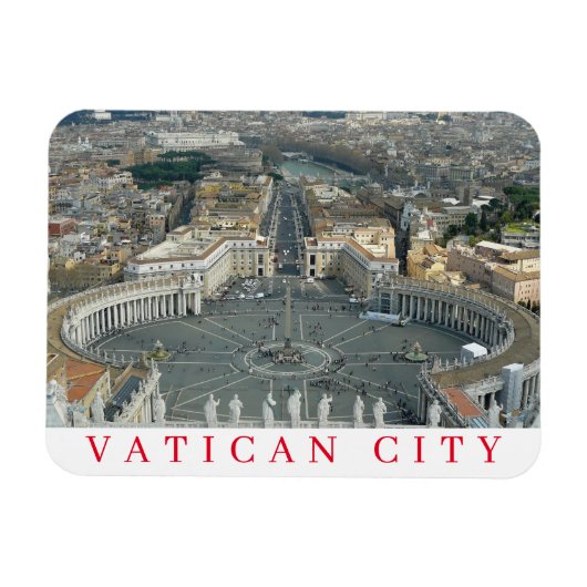 Vaticaanstad St Peter Square uitzicht fridge magne Magneet (Horizontaal)