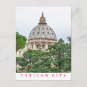 Vaticaanstad St.Peter's Basilica dome briefkaart (Voorkant)