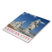 Vaticaanstad St.Peter's Basilica standbeelden tege Tegeltje (Zijkant)