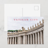 Vaticaanstad St.Peter's Square Colonnade briefkaar Briefkaart (Voorkant / Achterkant)