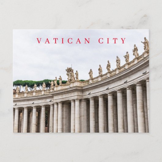 Vaticaanstad St.Peter's Square Colonnade briefkaar Briefkaart (Voorkant)