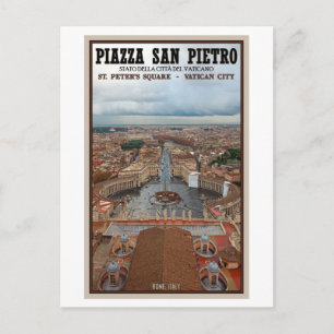Vaticaanstad - St Peters Square Uitzicht Briefkaart