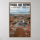 Vaticaanstad - St Peters Square Uitzicht Poster (Voorkant)