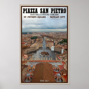 Vaticaanstad - St Peters Square Uitzicht Poster