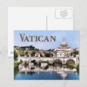Vaticaanstad vanuit Tiber River    textVATICAN Briefkaart (Voorkant / Achterkant)