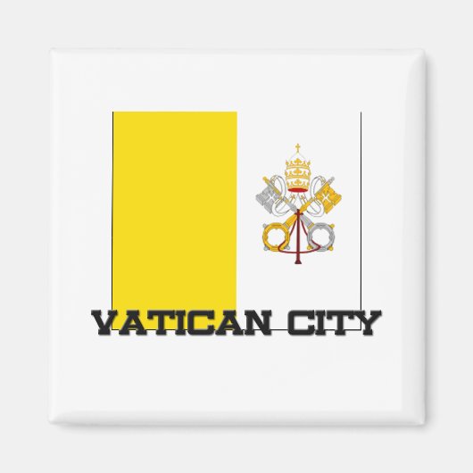 Vaticaanstad Vlag Magneet (Voorkant)