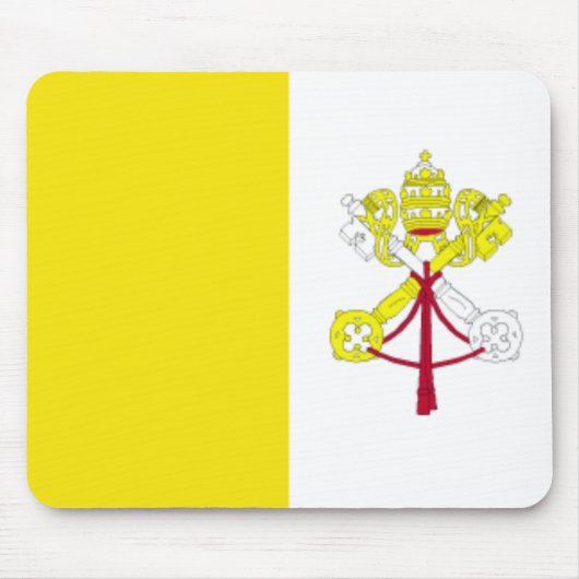 Vaticaanstad Vlag Mousepad Muismat (Voorkant)