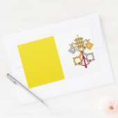 Vaticaanstad vlag rechthoekige sticker (Envelop)