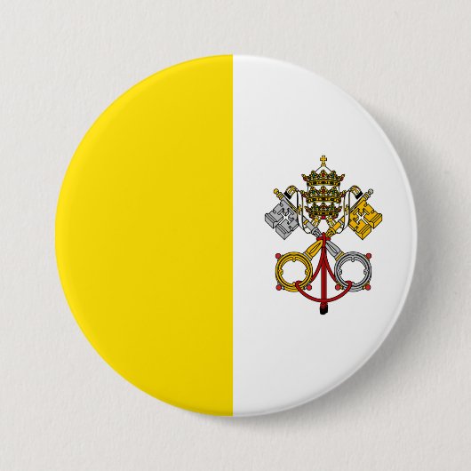 Vaticaanstad Vlag Ronde Button 7,6 Cm (Voorkant)